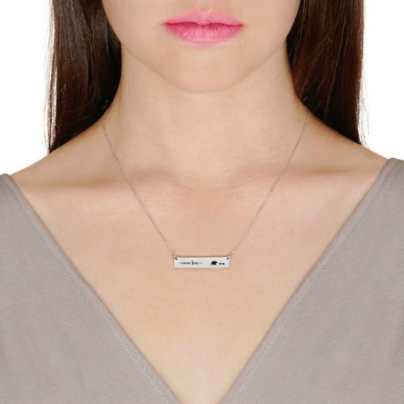 NWT! Rose Gold Silver or Gold Mama Bear Bar Chain Necklaces - Picture 2 of 6